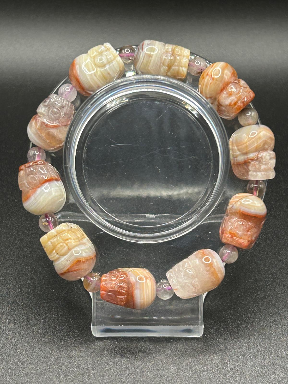 Mexikanischer Streifenachat Pixiu Armband – Auffällig