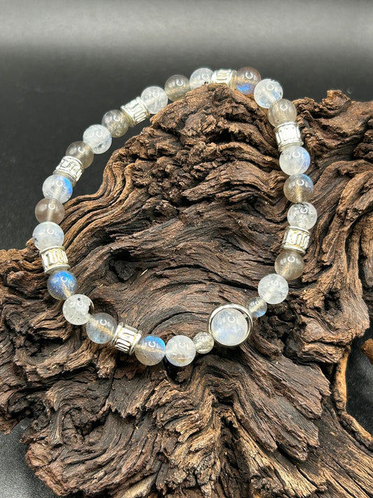 Armband aus Mondstein und Labradorit