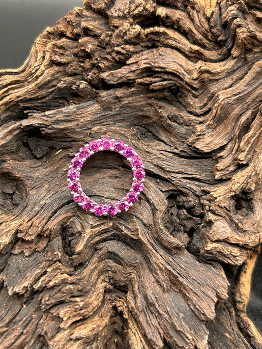 Lila Granat Kettenanhänger